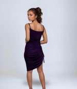 Yandan Büzgülü Degaje Yaka Abiye Elbise - Görsel 2